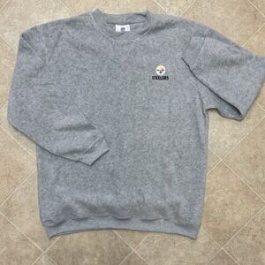 NFL Pittsburgh Steelers Gray Fleece Pullover  Men XL Activewear Logo Football